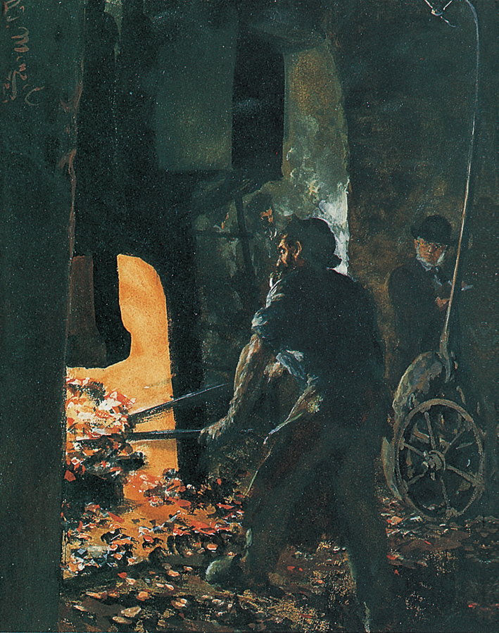  Adolpyh Von Menzel —— 画家与汽锤前的工人